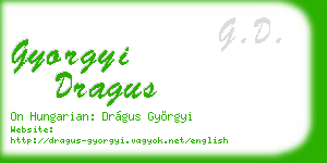 gyorgyi dragus business card
